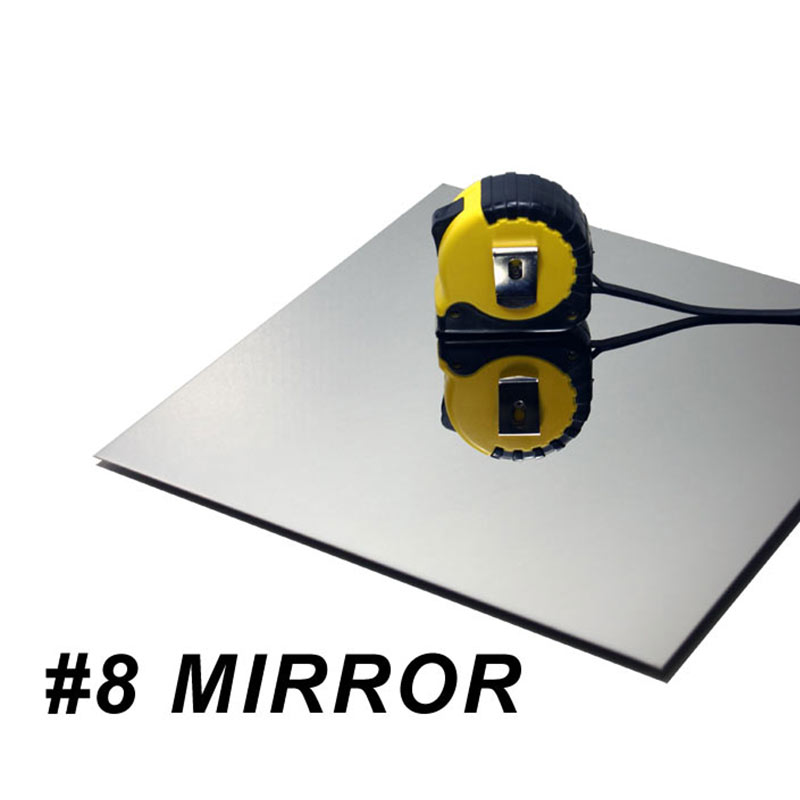 304 8k spegel etsade rostfritt stålark för hissdekoration
